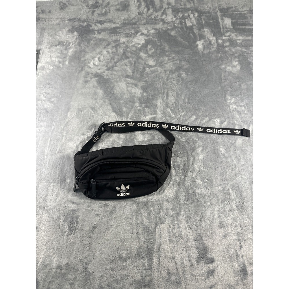 Adidas Originals‎ Fanny Pack Black Trefoil Logo Waist Bag Adjustable Logo Strap